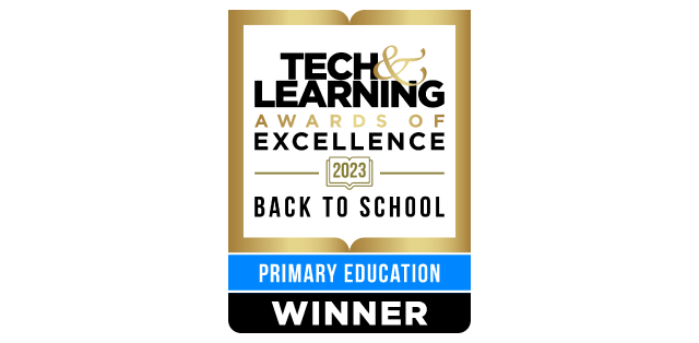 A display of tech learning awards of excellence, symbolizing achievements in education as students return to school.